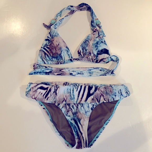 Vix Other - VIX Paula Hermanny Snake Print Jeweled BIKINI 6